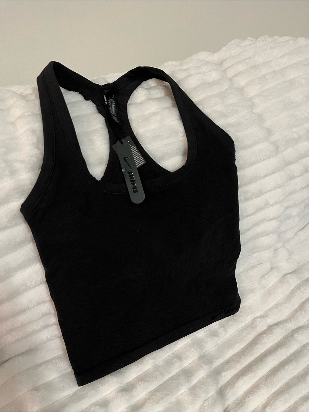 Nike x Skims Seamless Black Racerback Sports Bra Tank NEW WITH TAG